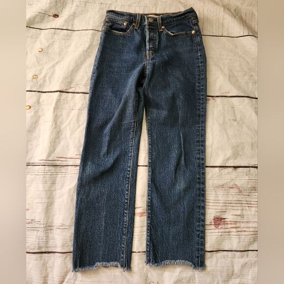 Levi's Premium Wedgie Straight Jeans Size 27 - Picture 2 of 5